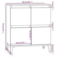 Dressoir 60x35x70 cm bewerkt hout betongrijs - thumbnail