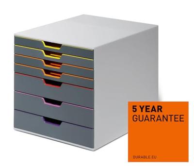 Durable VARICOLOR 7 - 7607 760727 Ladebox Grijs DIN A4, DIN C4, Folio, Letter Aantal lades: 7 - thumbnail