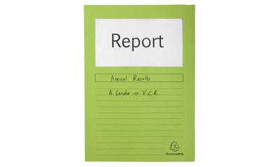 Exacompta L-map met venster Forever, pak van 100 stuks, lichtgroen