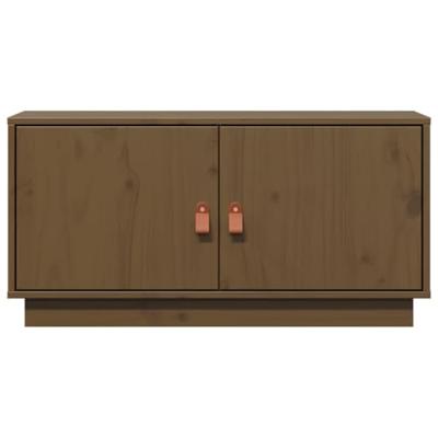 Tv-meubel 80x34x40 cm massief grenenhout honingbruin