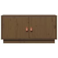 Tv-meubel 80x34x40 cm massief grenenhout honingbruin - thumbnail