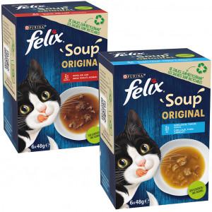 Felix Soup Original Visselectie Kattensoep 8 x (6 x 48 g)