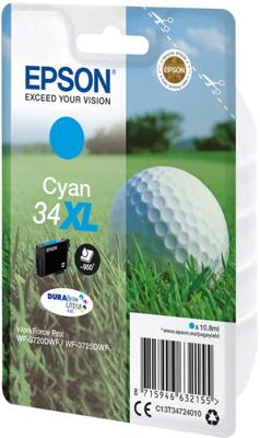 Epson Inktcartridge 34XL Origineel Cyaan C 13 T 34724010 - thumbnail