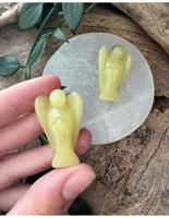 Edelsteen Engel Olijf Jade (35 mm) - thumbnail