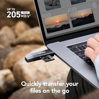 Lexar Reader LRW310 Dual Slot SD/MicroSD USB 3.1 A & C