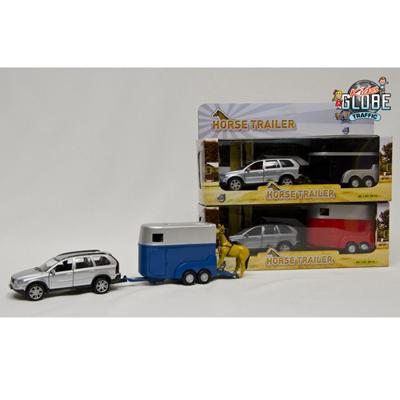 Kids Globe Traffic Volvo XC90 auto met paardentrailer