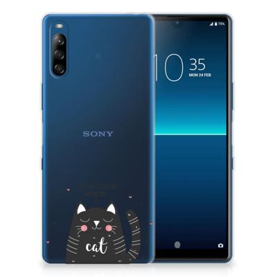 Sony Xperia L4 Telefoonhoesje met Naam Cat Good Day