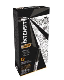 Permanent marker bic intensity uf zwart | 12 stuks
