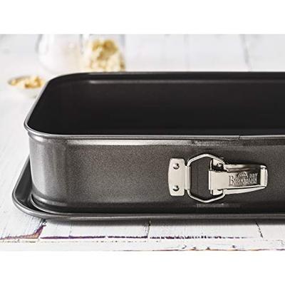 Rechthoekige bakvorm met uitneembare bodem - BIRKMANN - EASY BAKING - Koolstofstaal - Antiaanbaklaag - 34 x 23,5 x 8 cm