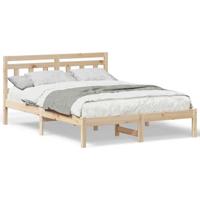 Bedframe met hoofdeinde Bruin 120 x 190 cm Grenenhout - thumbnail