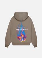 Off The Pitch Burning Flower Hoodie Heren Lichtbruin - Maat XL - Kleur: Lichtbruin | Soccerfanshop - thumbnail