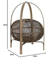 Kaarshouder DKD Home Decor Natuurlijk Bruin Bamboe 33 x 33 x 42 cm - thumbnail