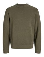 Jack & Jones Jprccmilano Stitch Knit Crew Neck Sn Trui 4816471 Stone Gray Melange - thumbnail