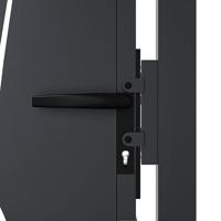 VidaXL Poort 105x180 cm met grasontwerp staal antracietkleurig - thumbnail