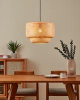 Eglo HanglampHettonle met rotan kap - 43868 - thumbnail