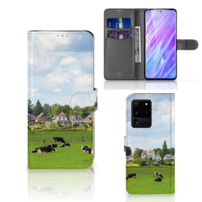 Samsung Galaxy S20 Ultra | Telefoonhoesje | Met pasjeshouder | Koeien