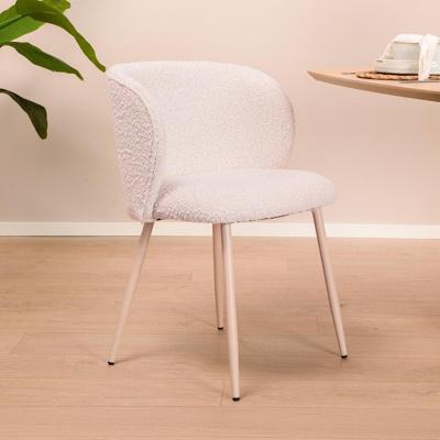 Light & Living Eetkamerstoel 'Elyna' Bouclé, kleur Crème