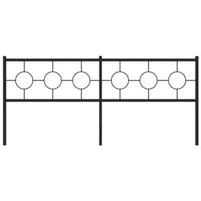 Hoofdbord 200 cm metaal zwart Hoofdbord 200 cm metaal zwart