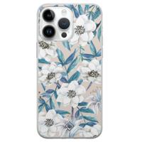 iPhone 14 Pro Max siliconen hoesje - Touch of flowers - thumbnail