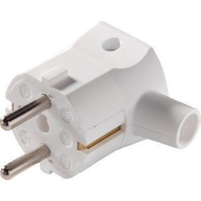 Stekker met randaarde - zij-invoer - wit - 577 KWS