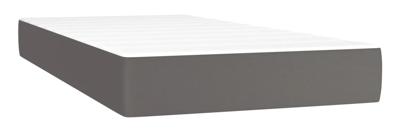 Boxspring met matras kunstleer grijs 160x200 cm - thumbnail