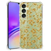 Samsung Galaxy A35 Case Gouden Bloemen - thumbnail