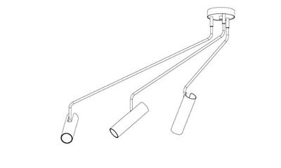Lyora 3-lichts plafondlampEye Super flexibel - 6491