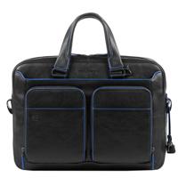 Piquadro Blue Square Portfolio Computer Briefcase with iPad 10.5 black - thumbnail
