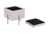 Voetensteun DKD Home Decor Roze Metaal Polyester (45 x 45 x 45 cm) - thumbnail