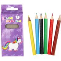 Duckiez Kleurpotloden eenhoorn, 6st. - thumbnail