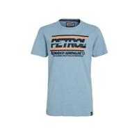 Petrol Industries T-shirt met logo lichtblauw/neon groen - thumbnail