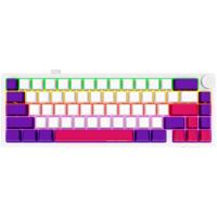 LORGAR kbp70mw, gaming toetsenbord (wit, us lay-out, logar toxic purple, 65%, rgb, hot-swappable, pbt double-shot, bluetooth / 2.4ghz / usb) - thumbnail