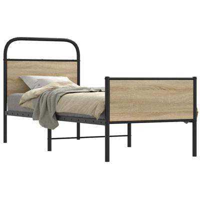 Bedframe zonder matras bewerkt hout sonoma eikenkleur 80x200 cm