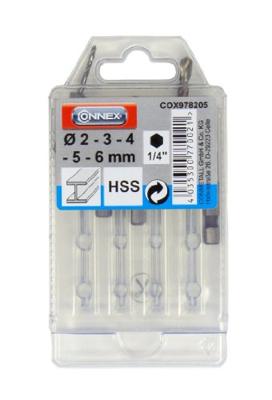 Connex Set Staalboren 2-6Mm 6K 5Dlg Blauw - COX978205