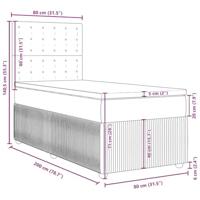 Boxspring met matras fluweel donkergrijs 80x200 cm - thumbnail