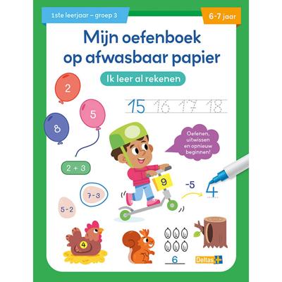 Deltas Oefenboek afwasbaar papier ik leer al rekenen (6-7 j.)