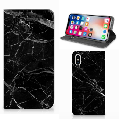 Apple iPhone Xs Max Standcase Marmer Zwart - Origineel Cadeau Vader Apple iPhone Xs Max Standcase Marmer Zwart - Origineel Cadeau Vader