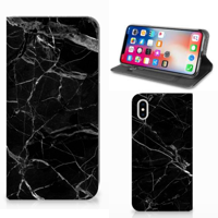 Apple iPhone Xs Max Standcase Marmer Zwart - Origineel Cadeau Vader - thumbnail