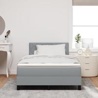 Boxspring Bed met Matras Lichtgrijs 120x200 cm Stof - thumbnail
