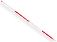 Jalonstok hout stalen punt 200cm boven wit - thumbnail