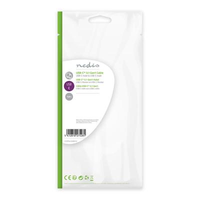 USB 3.1-Kabel (Gen1) | Type-C Male - Type-C Male | 1,0 m | Zwart
