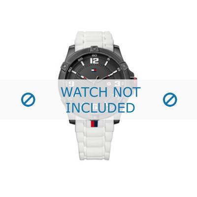 Tommy Hilfiger horlogeband TH-154-1-34-1091-TH679301321 Rubber Wit Tommy Hilfiger horlogeband TH-154-1-34-1091-TH679301321 Rubber Wit