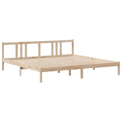Bed met boekenkast zonder matras massief grenenhout 180x200 cm