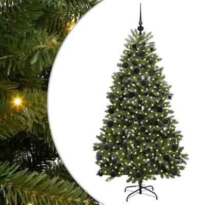 VidaXL Kunstkerstboom met 300 led groen 180 cm pvc en metaal
