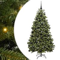 VidaXL Kunstkerstboom met 300 led groen 180 cm pvc en metaal - thumbnail