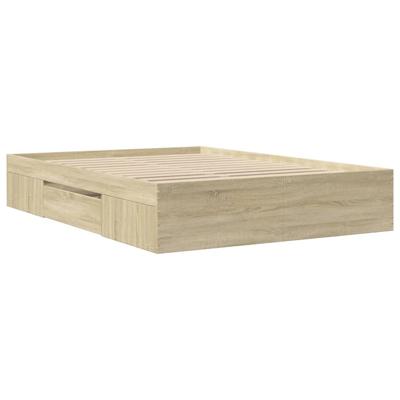 Bedframe zonder matras hout sonoma eikenkleurig 160x200 cm - thumbnail