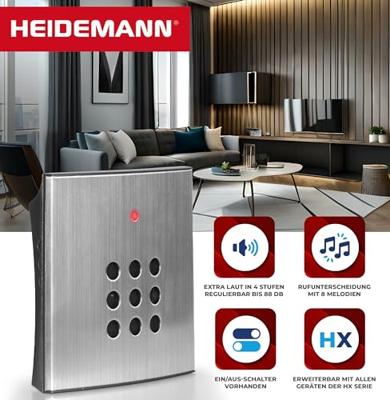 Draadloze deurbel Complete set Heidemann 70821 HX Style
