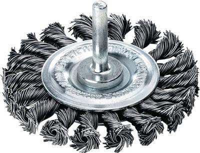 Lessmann Ronde borstel | d. 75 mm schacht 6 mm draaddikte 0,5 mm | staal 12 mm | 25.000 omw/min | 1 stuk - 417198 417198