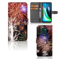 Motorola Moto G9 Play | E7 Plus | Wallet Case | met Pasjes | Vuurwerk - thumbnail