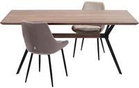 Kare Design Downtown Eettafel - L220 X B100 X H76 Cm - Walnoot - thumbnail